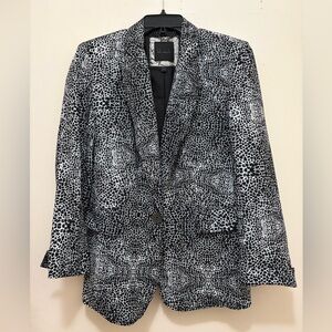 Kelly Wearstler Black and White Animal-Print Blazer - Brand new - Size 8